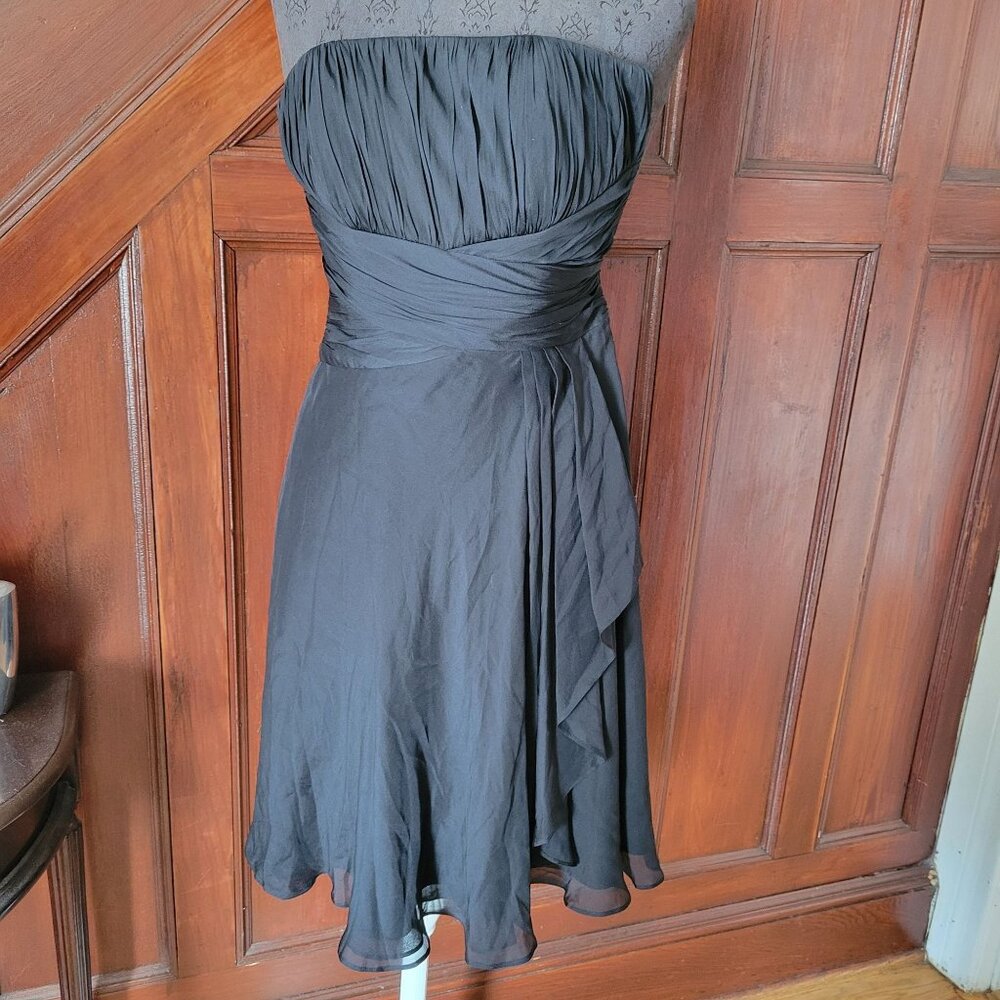 Black Strapless Dress By White House Black Market Size 00 Polyester & Silk